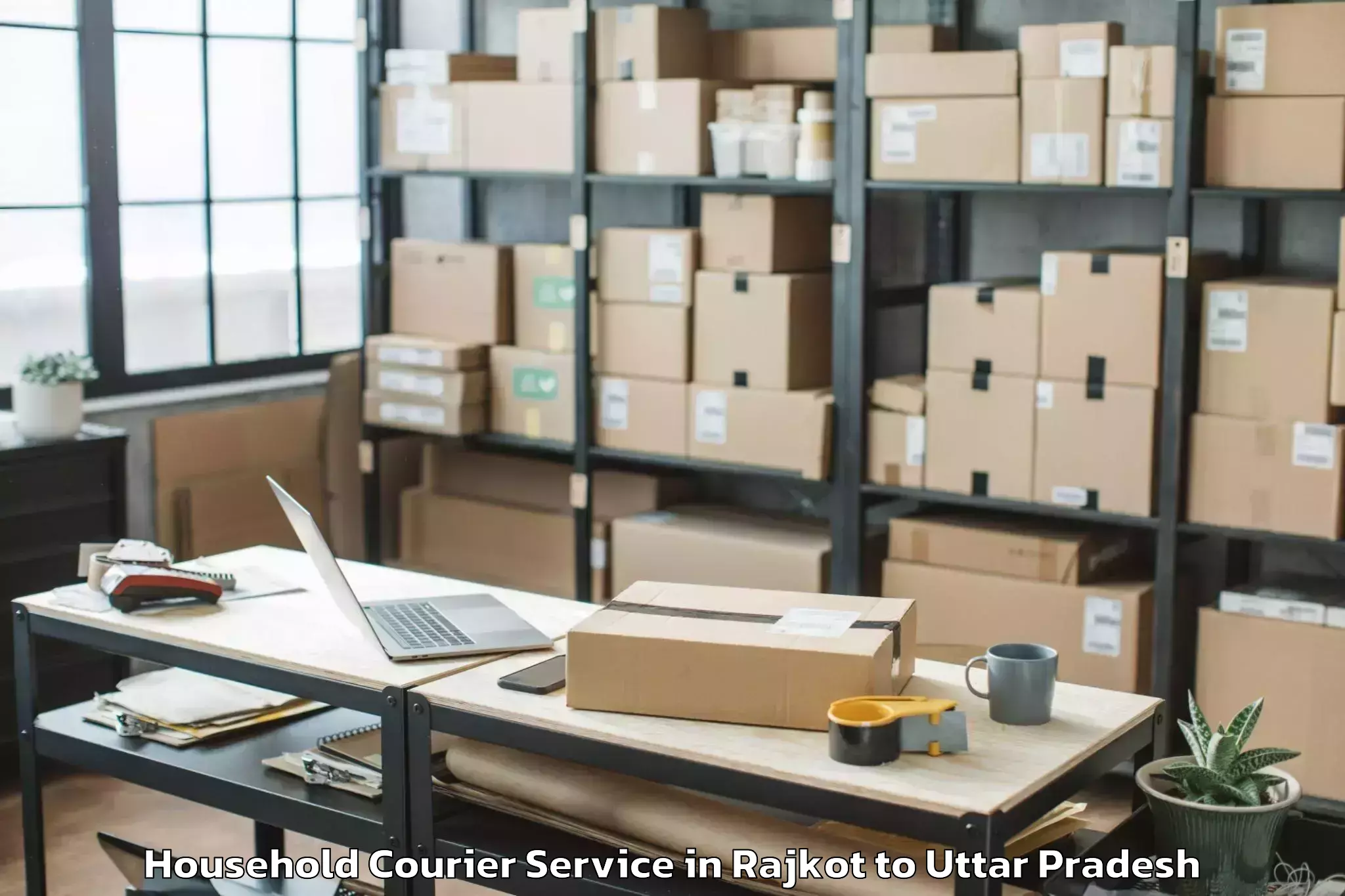 Professional Rajkot to Gorakhpur Airport Gop Household Courier